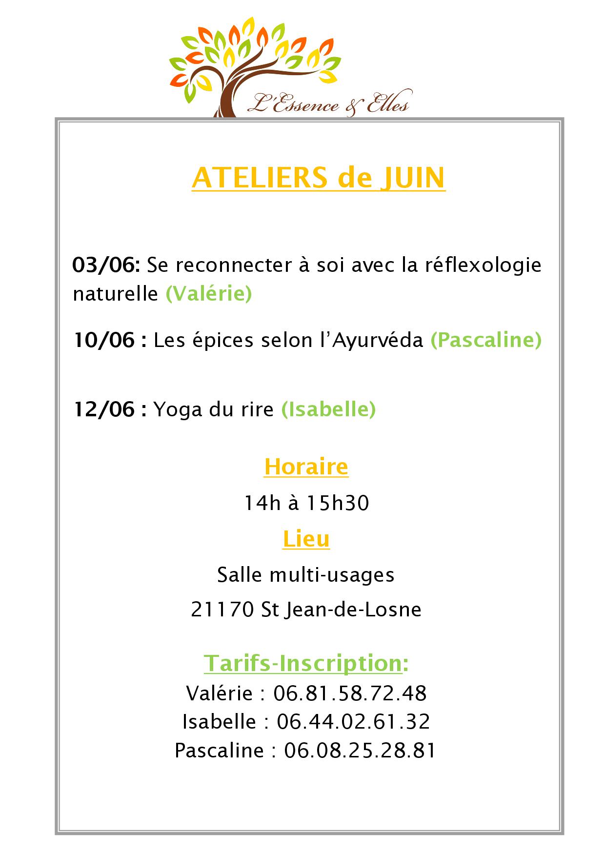 Ateliers Essence et Elles Juin 2025