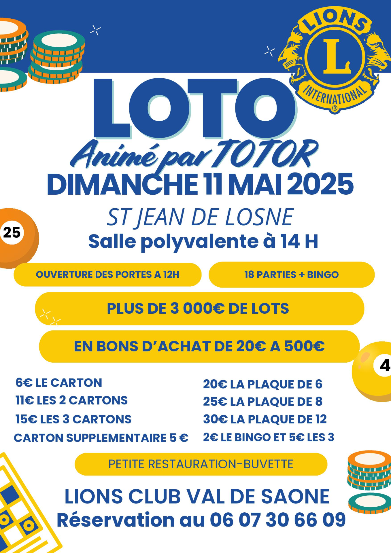 Loto du Lions Club Val de Saône