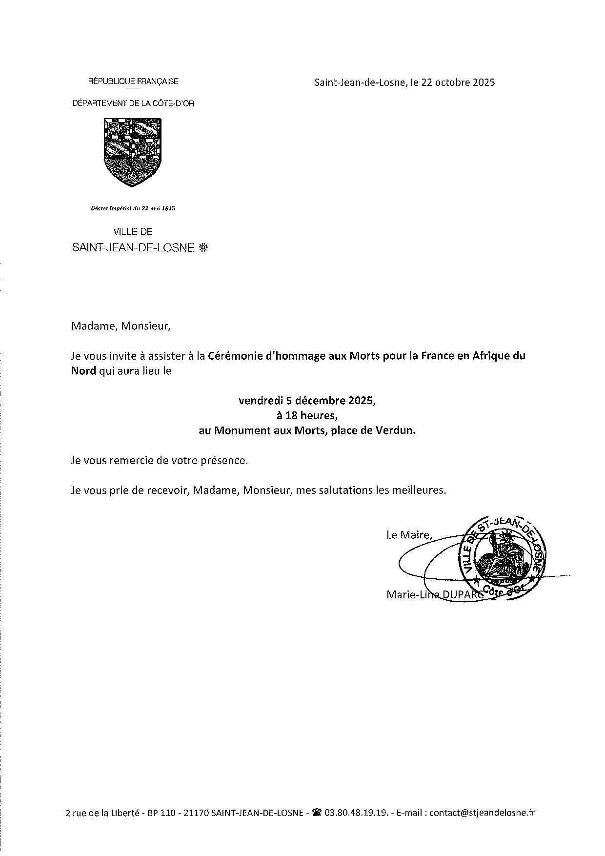 Hommage aux Morts pour la France en Afrique du Nord