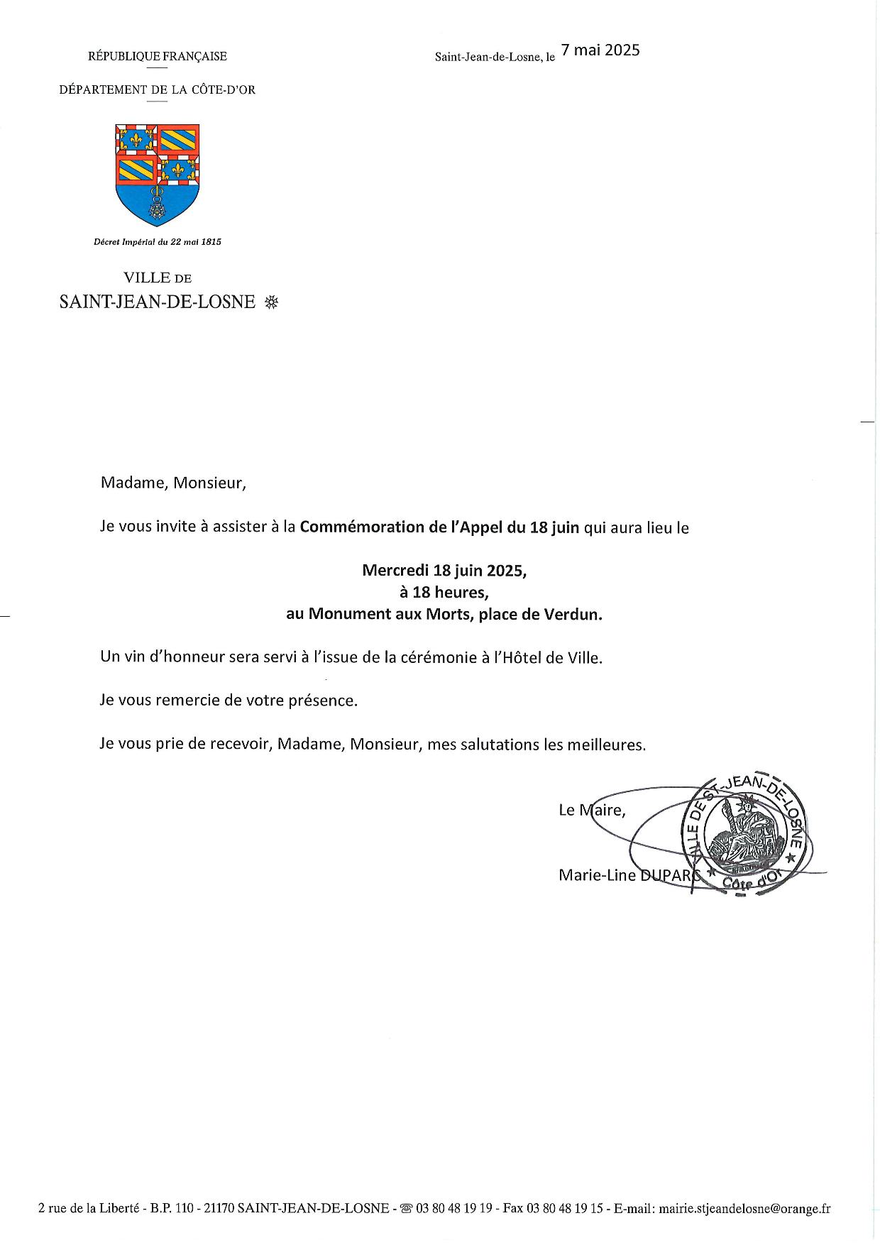 Cérémonie du 18 juin