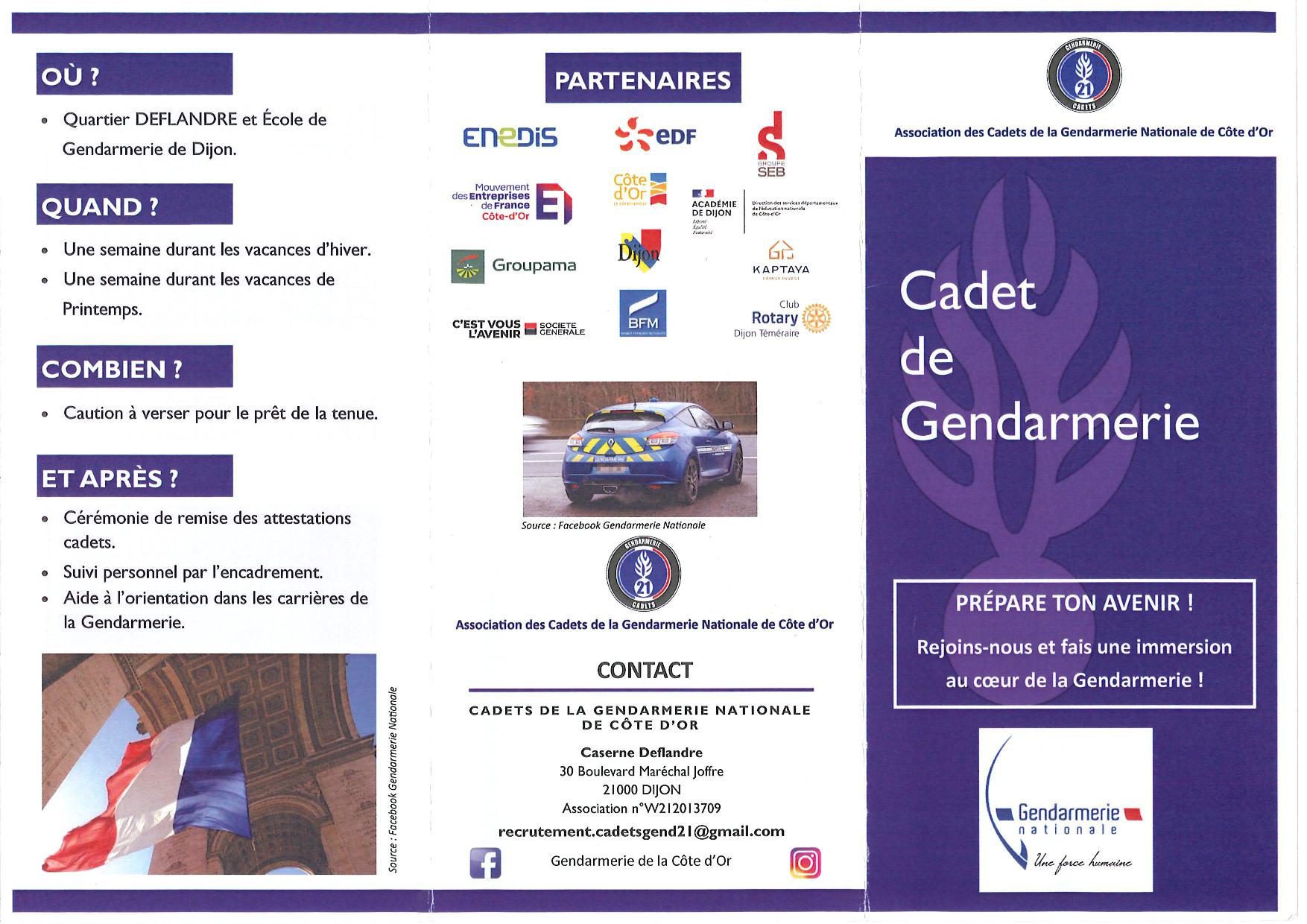 Cadet de gendarmerie